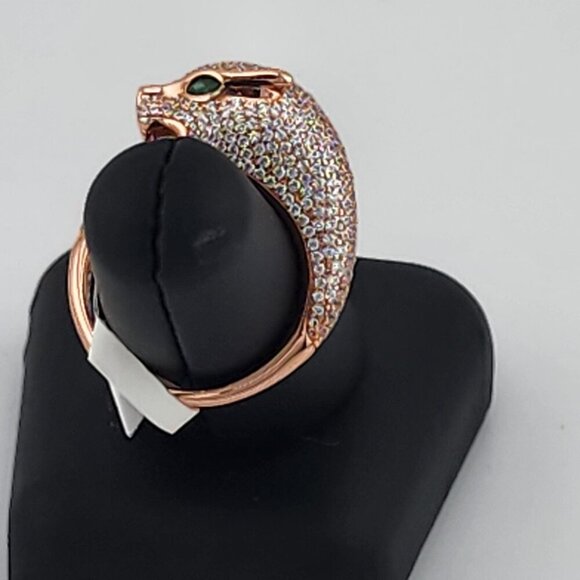 LAST ONE Fierce & Stylish: Panther Ring in 925 Silver with CZ Stones - Picture 10 of 14